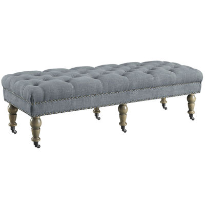 Georgina Washed Linen Bench