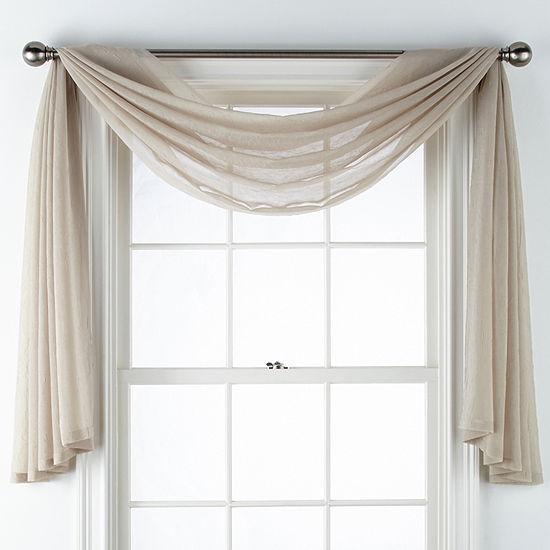 Home Expressions Crushed Voile Scarf Valance