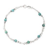 Sterling Silver 7.25 Inch Semisolid Rolo Round Chain Bracelet, One Size