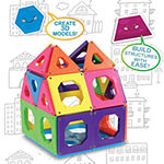 Discovery Kids Magnetic Tiles Set, with 12 Triangles And 12 Squares, 24-pieces