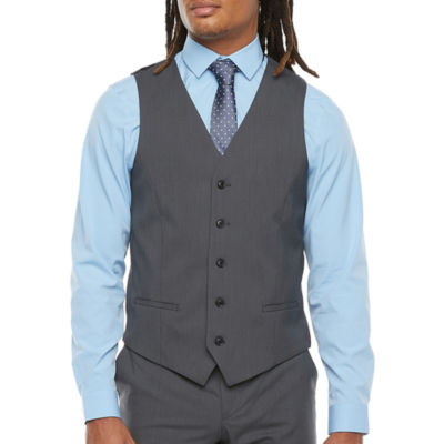 J. Ferrar Mens Slim Slim Fit Suit Vest