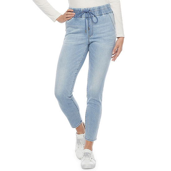 Juicy By Juicy Couture Womens Mid Rise Relaxed Fit Skinny Fit Jean