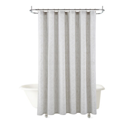 Fieldcrest Silver Gray Iron Scroll Shower Curtain, Color Silver Gray