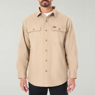 Smiths Workwear Hooded Sherpa Stretch Canvas Mens Midweight Shirt Jacket