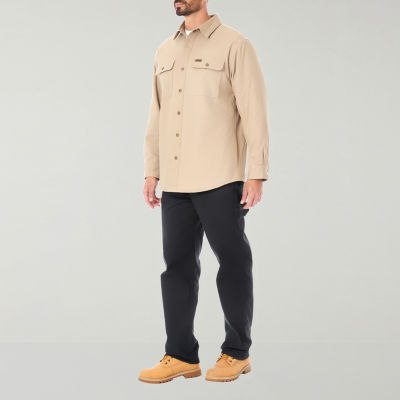 Smiths Workwear Hooded Sherpa Stretch Canvas Mens Midweight Shirt Jacket