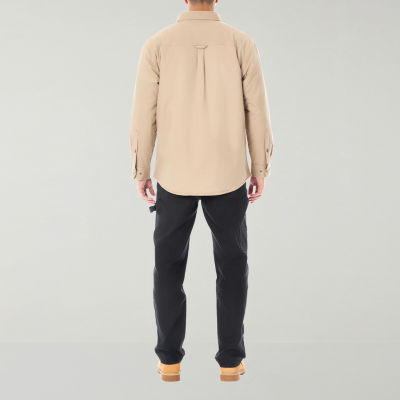 Smiths Workwear Hooded Sherpa Stretch Canvas Mens Midweight Shirt Jacket