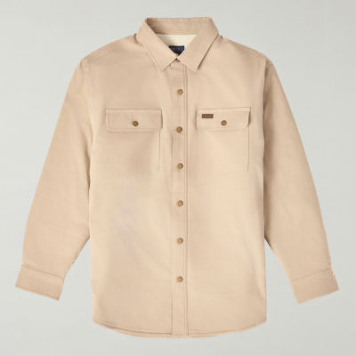 Smiths Workwear Hooded Sherpa Stretch Canvas Mens Midweight Shirt Jacket