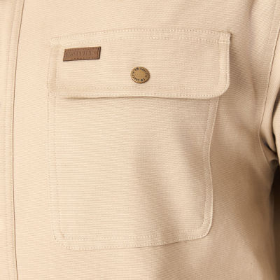 Smiths Workwear Hooded Sherpa Stretch Canvas Mens Midweight Shirt Jacket