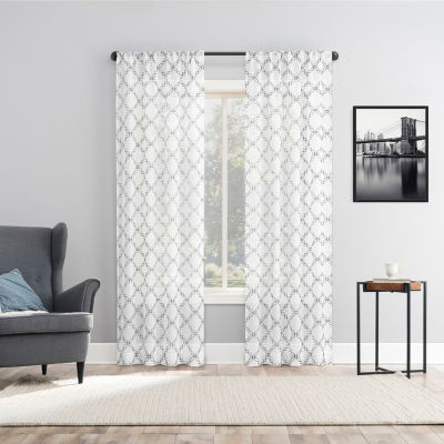 No 918 Harmon Embroidered Grommet Top Light-Filtering Set of 4