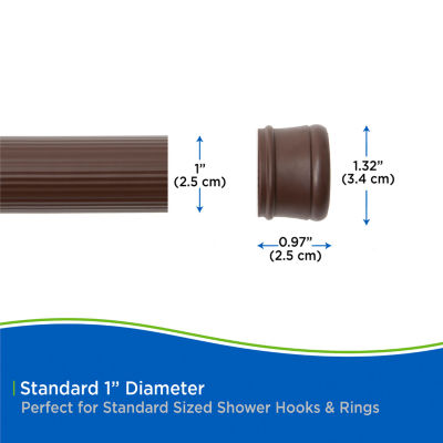 Kenney Twist & Fit No Tools 36-63 IN Adjustable Spring Tension Shower Curtain Rod