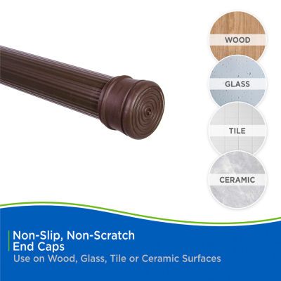 Kenney Twist & Fit No Tools 36-63 IN Adjustable Spring Tension Shower Curtain Rod