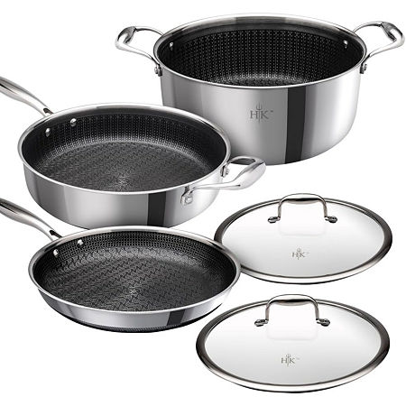 Hell's Kitchen Hybrid Try-Ply Stainless Steel 5-pc. Cookware Set, One Size, Stainless Steel