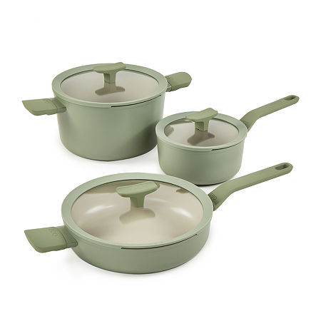 BergHOFF Balance Ceramic 7 Non-Stick Sauce Pan, One Size, Green