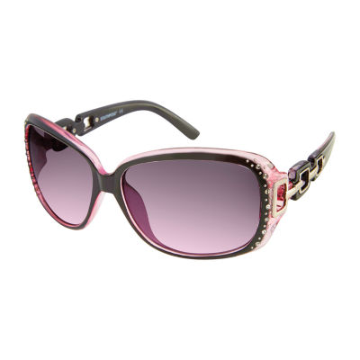 Southpole Womens Uv Protection Rectangular Sunglasses