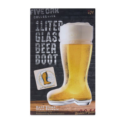 Five Oak Beer Boot Pub Glass