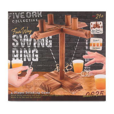 Five Oak 4-Player Swing Ring 5-pc. Table Game