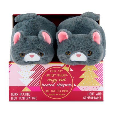 Pink Sky USB Warming Cat Slippers