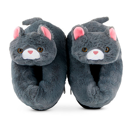 Pink Sky USB Warming Cat Slippers, One Size, Gray