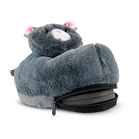 Pink Sky USB Warming Cat Slippers, One Size, Gray