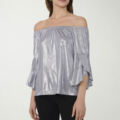 Sam And Jess Womens 3/4 Sleeve Blouse