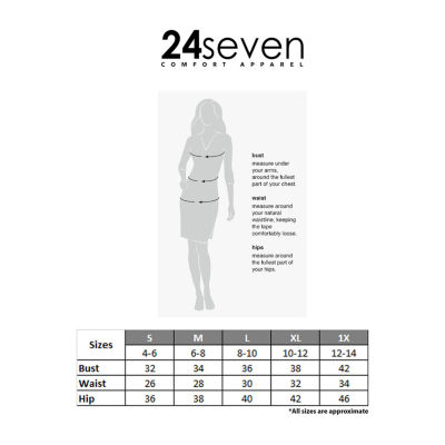 24seven Comfort Apparel Womens Midi A-Line Skirt