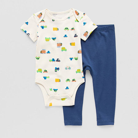 Okie Dokie Baby Boys 2-pc. Pant Set, 6 Months, Blue