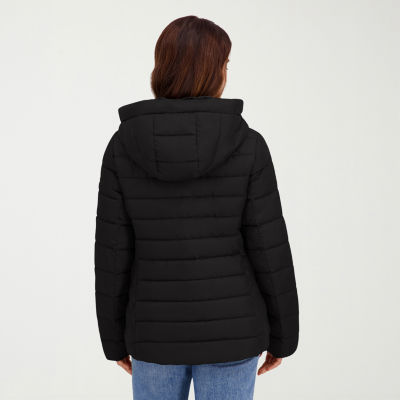 Hfx Womens Faux Fur Water Resistant Midweight Puffer Jacket