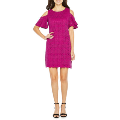 Ronni Nicole Cold Shoulder Lace Medallion Shift DressJCPenney, Color