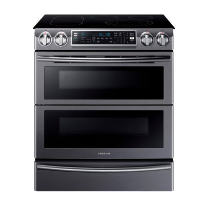 Samsung 5.8 cu. ft. Smart Wi-Fi Enabled Flex Duo™ With Dual Door Slide-In Double Oven Electric Range