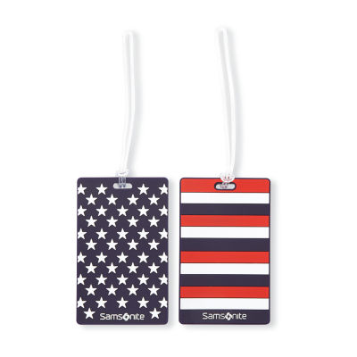 Samsonite 2 Pack Designer American Flag Luggage ID Tags