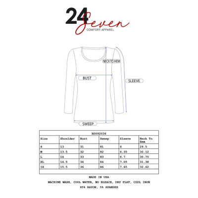 24/7 Comfort Apparel V Neck Short Sleeve Loose Fit Tunic Top