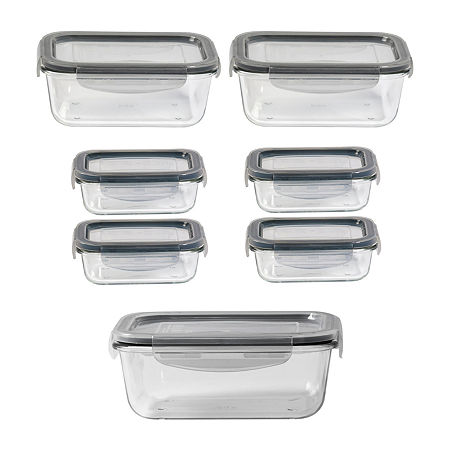 Mason Craft And More 14-pc. Glass Food Container, One Size, White