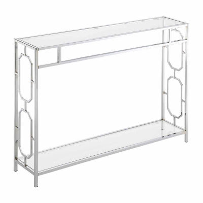 Convenience Concepts Omega Glass Top Glass Console Table