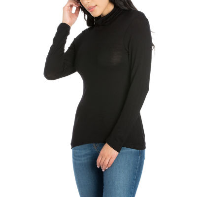 24/7 Comfort Apparel Long Sleeve Turtleneck Womens Classic Tee