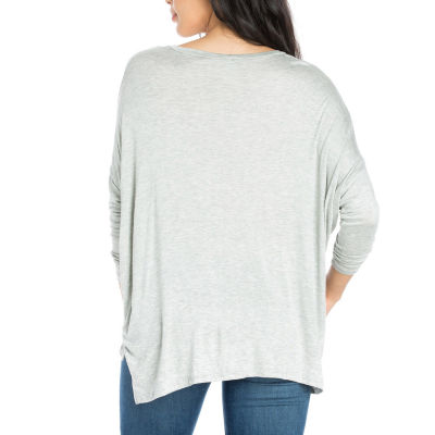 24/7 Comfort Apparel Womens Long Dolman Sleeve  Oversized Top