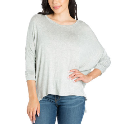 24/7 Comfort Apparel Womens Long Dolman Sleeve  Oversized Top