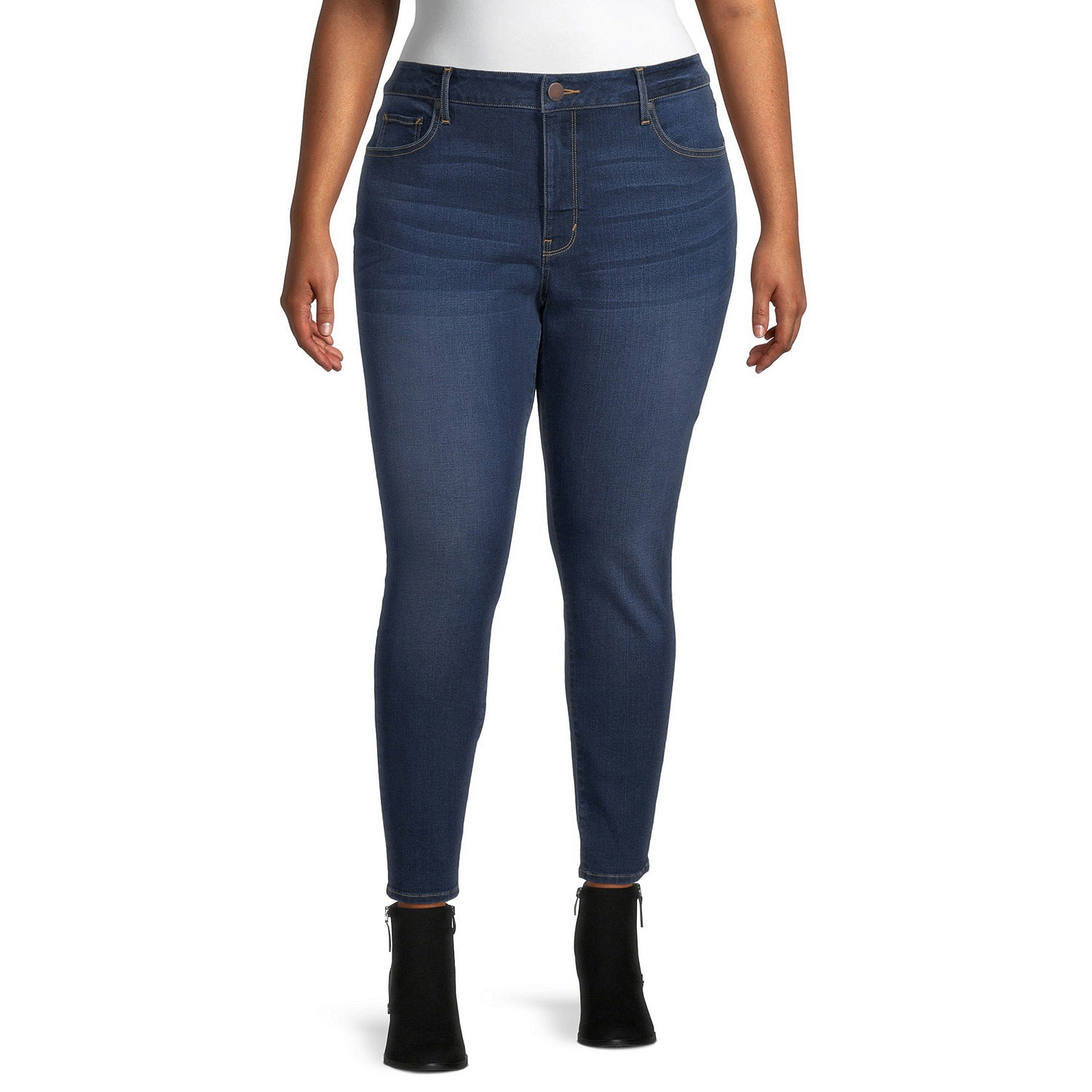 a.n.a - Plus Womens High Rise Skinny Ankle Jean - JCPenney