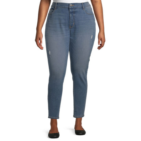  a.n.a - Plus Womens High Rise Skinny Ankle Jean