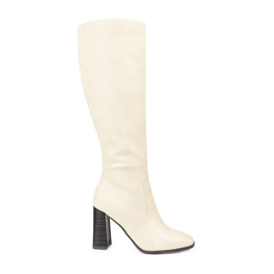 Journee Collection Womens Karima Stacked Heel Riding Boots