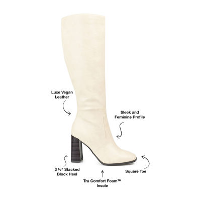 Journee Collection Womens Karima Stacked Heel Riding Boots
