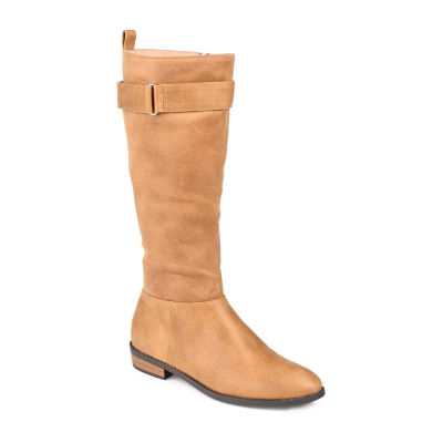 Journee Collection Womens Lelanni Wide Calf Stacked Heel Riding Boots