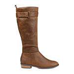 Journee Collection Womens Lelanni Wide Calf Riding Boots Stacked Heel