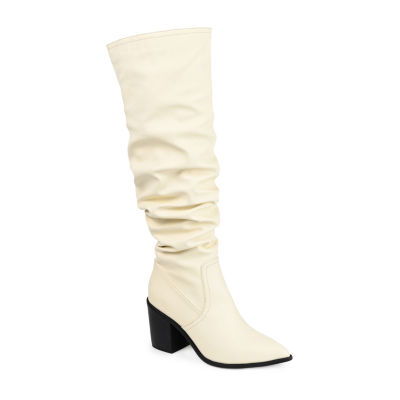 Journee Collection Womens Pia Stacked Heel Over the Knee Boots