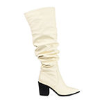 Journee Collection Womens Pia Wide Calf Over the Knee Boots Stacked Heel