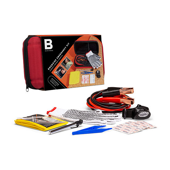 The Black Series Roadside Auto Emergency Safety First Aid Kit for Drivers