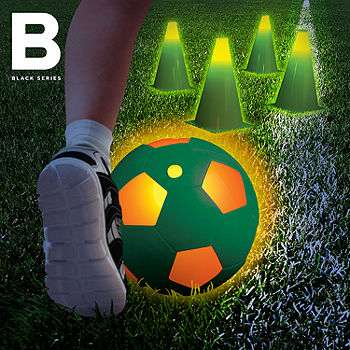 Light Up The Night with The Glow in The Dark Football Outdoor Games LED Football with Pump and Bag Button Activated 