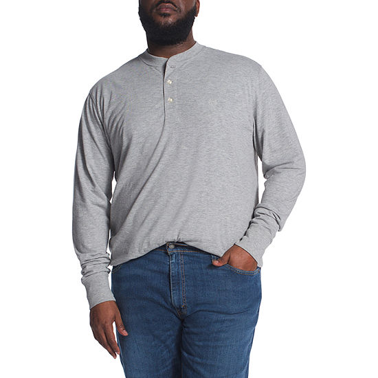 Chaps Big and Tall Mens Long Sleeve Regular Fit Henley Shirt