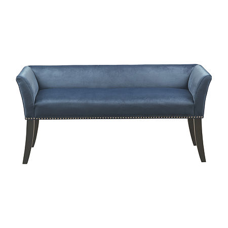 Madison Park Antonio Upholstered Bench, One Size, Blue