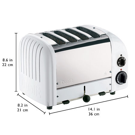 Dualit 4 Slice NewGen White Toaster, One Size, White