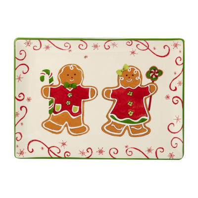 Certified International Holiday Magic Gingerbread Rectangular Platter